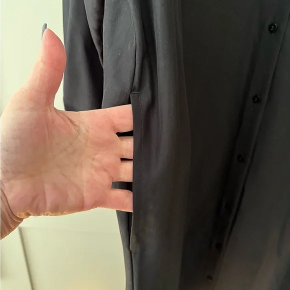 Old Navy Black Maxi ShirtDress, XL - Picture 3 of 14